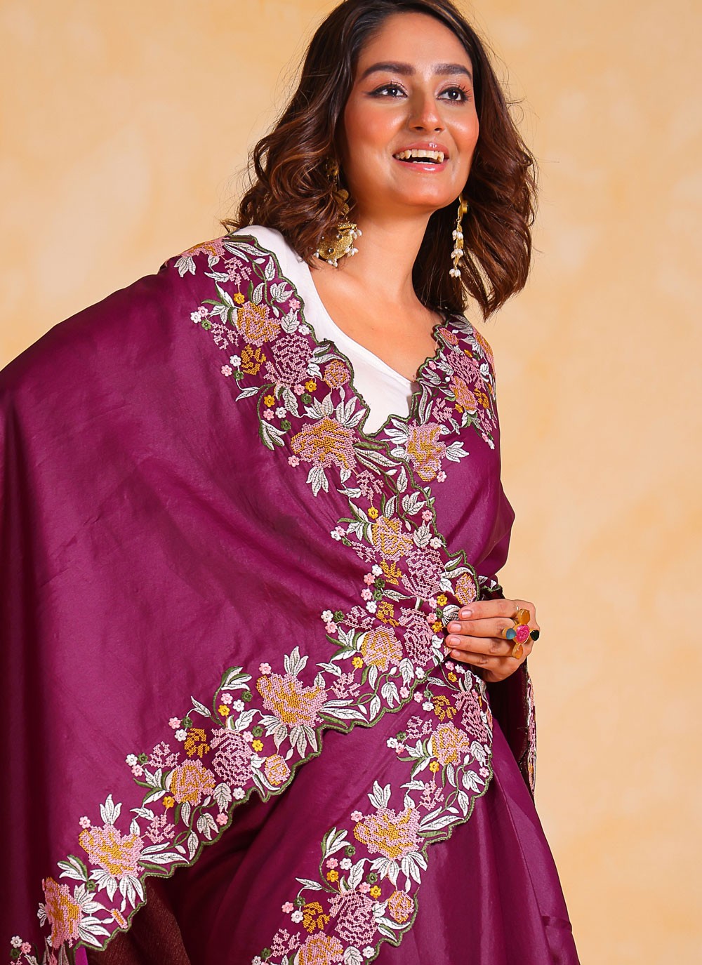 Classic Border Work Tussar Silk Saree - S6488