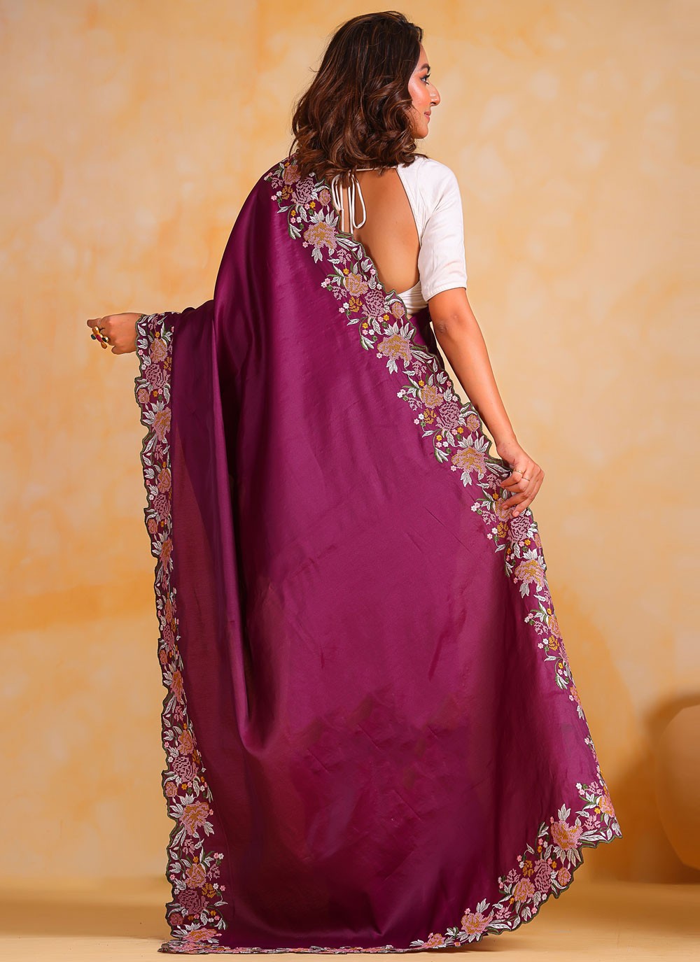 Classic Border Work Tussar Silk Saree - S6488