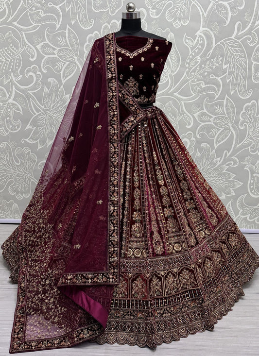 Velvet Bridal, Wedding A - Line Lehenga L3643