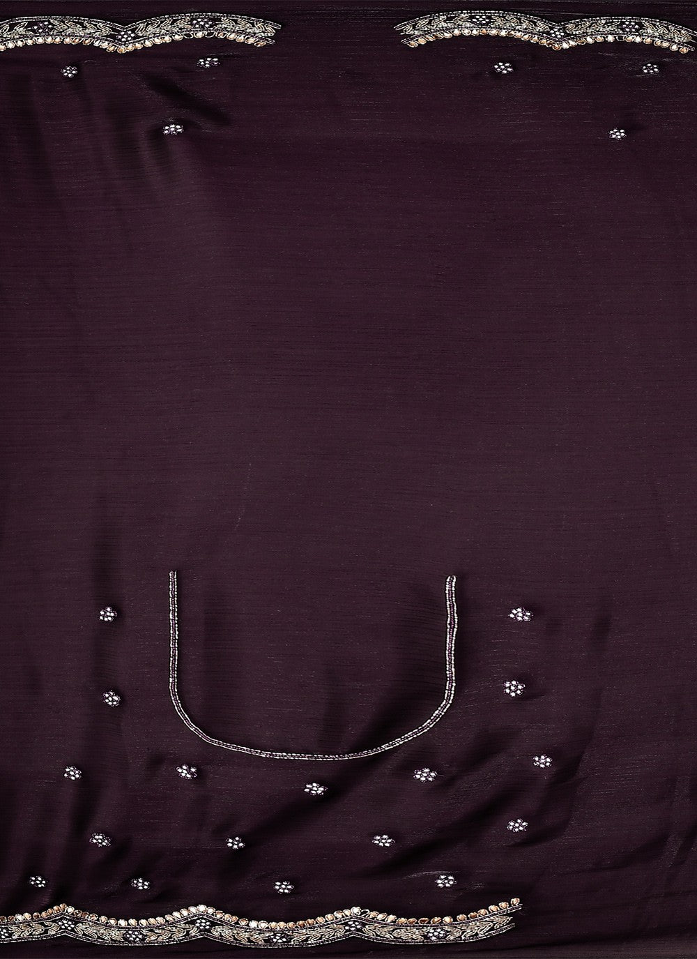 Classic Hand Embroidery Georgette Saree - S9372