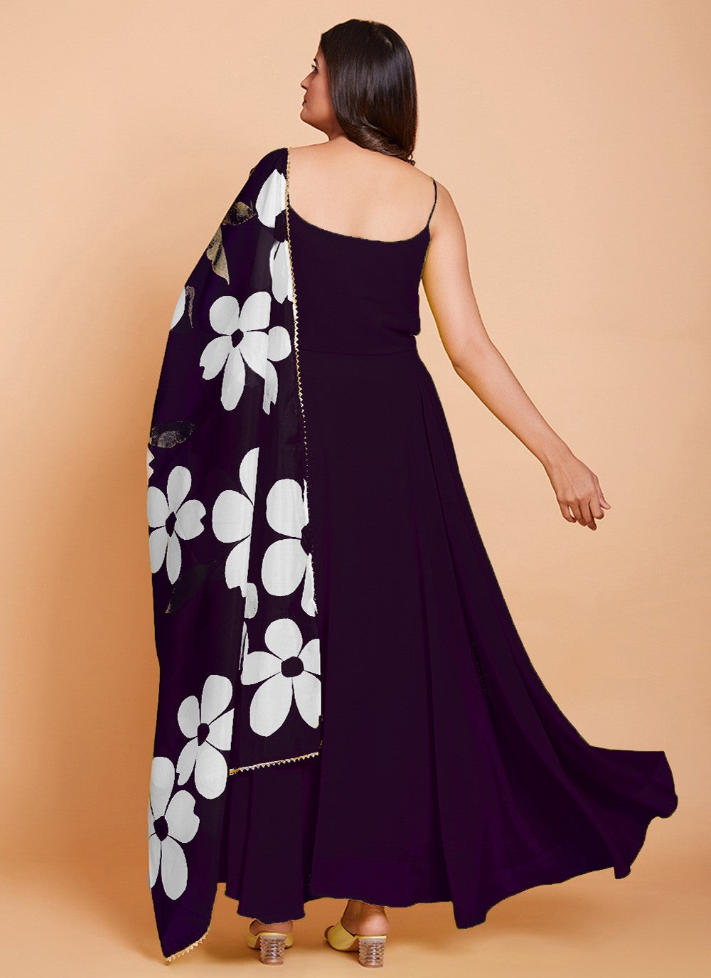 Faux Georgette Gown - G1179