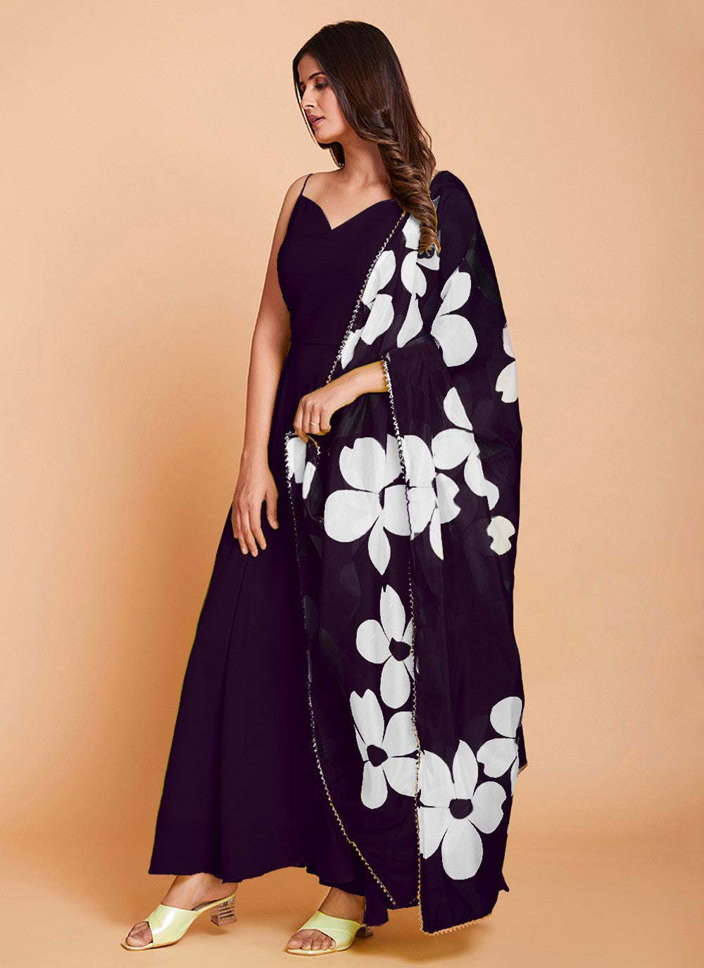 Faux Georgette Gown - G1179
