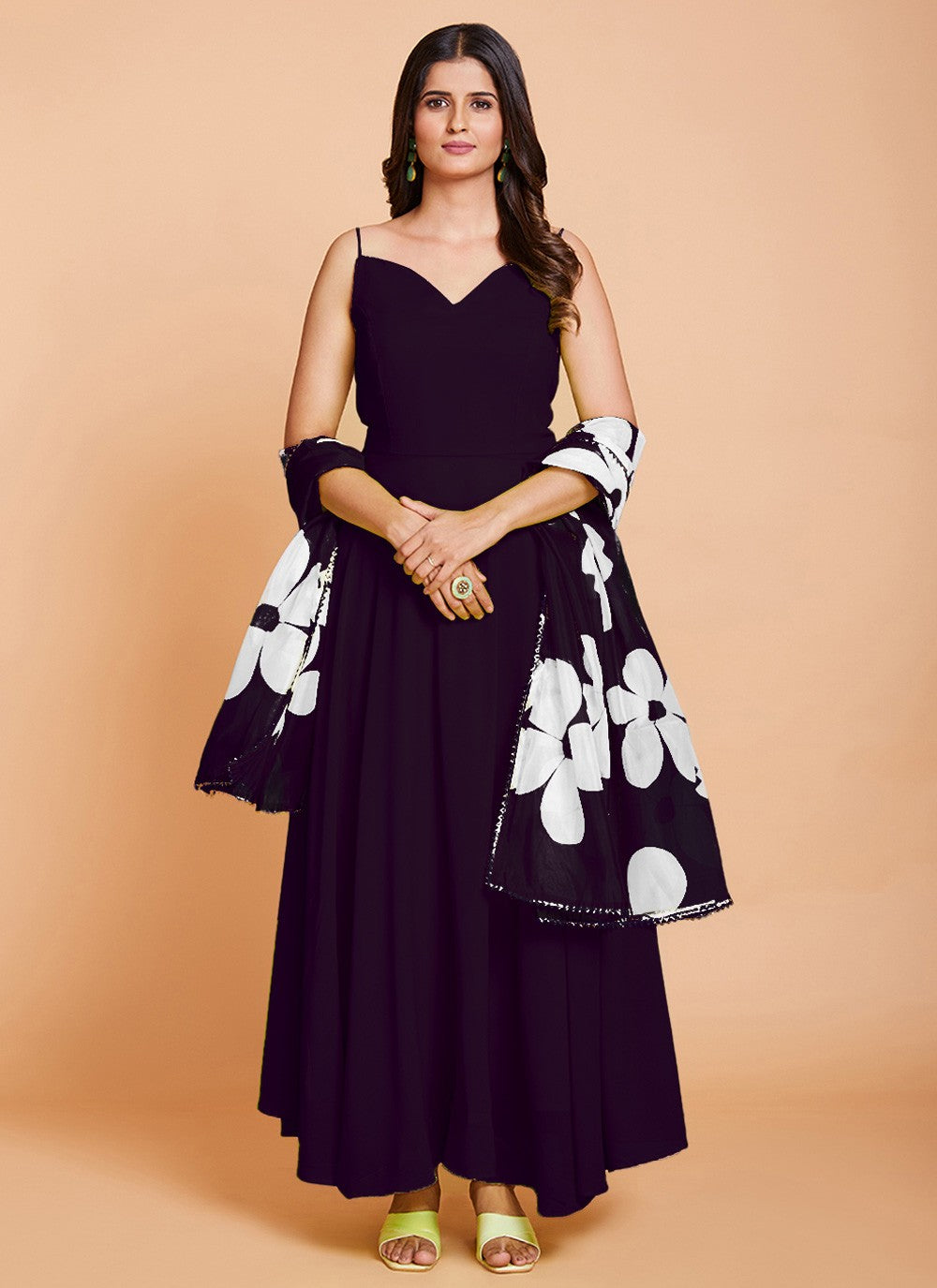 Faux Georgette Gown - G1179