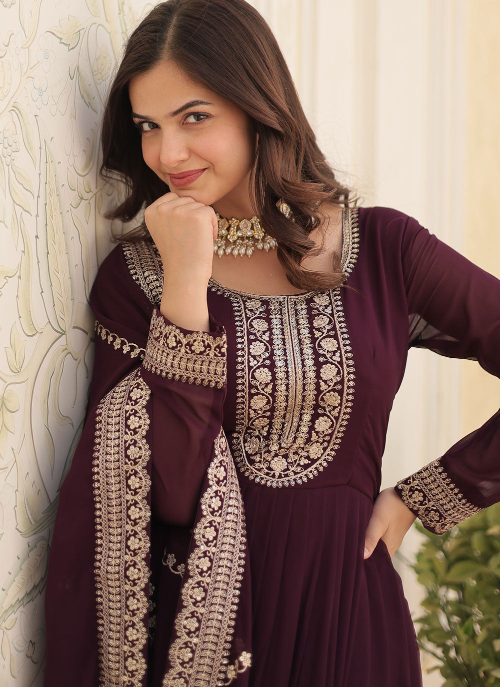 Faux Georgette Gown - G1416