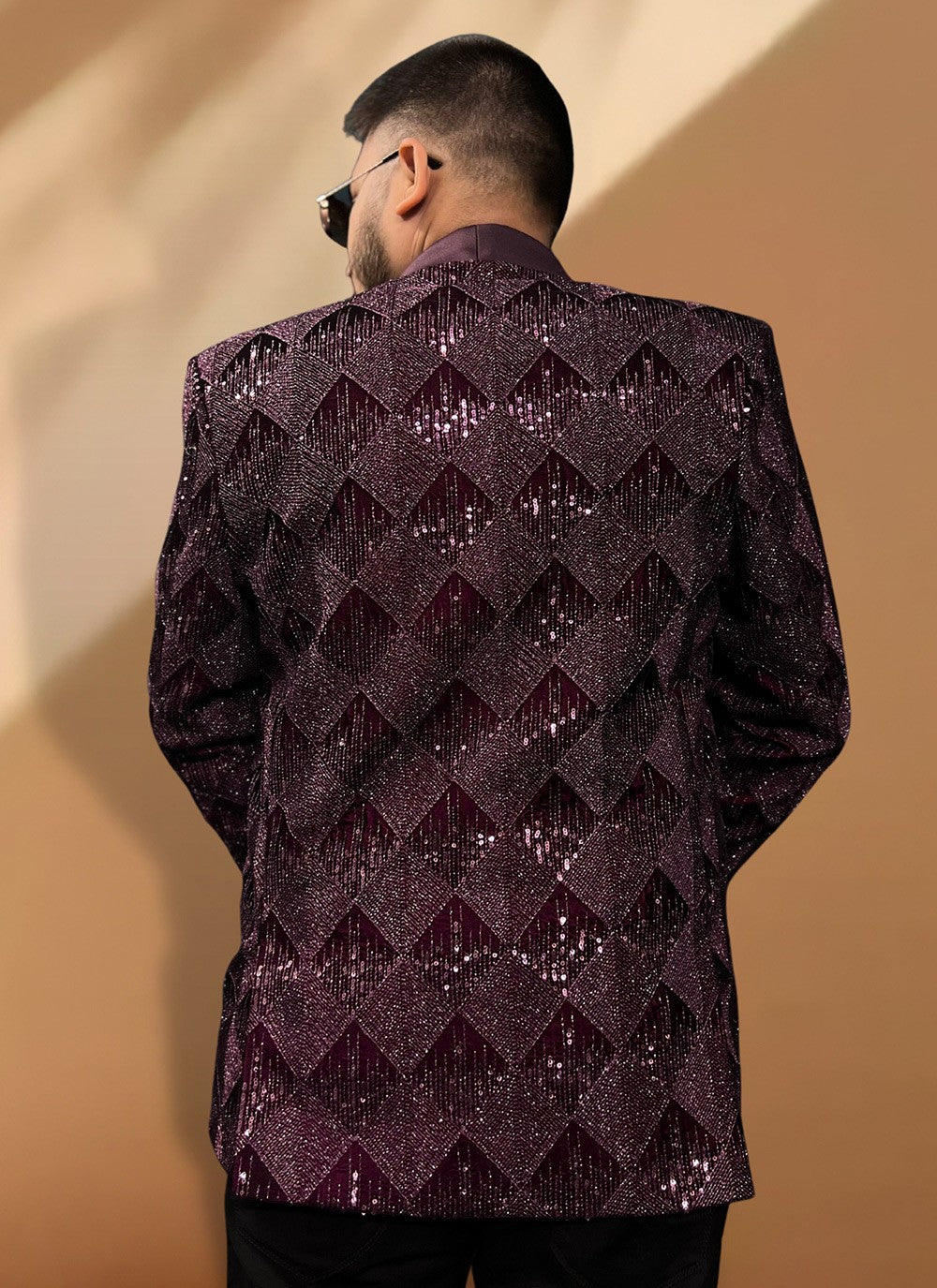Sequins Velvet Wine Coats & Blazers - M5566