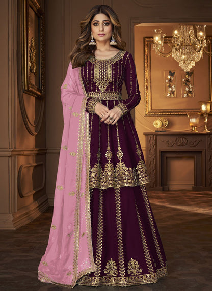 Embroidered Georgette A - Line Lehenga - L2333