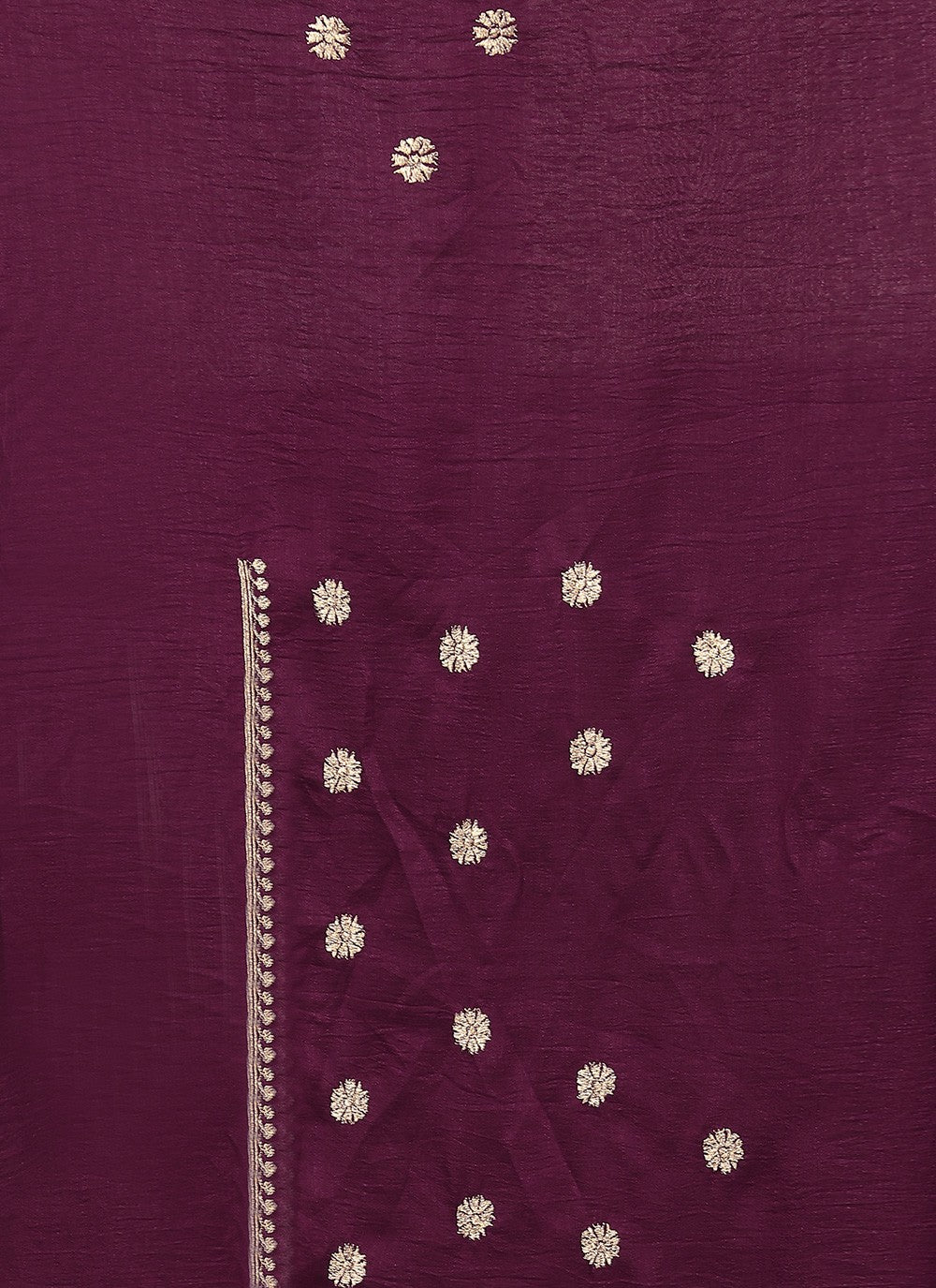 Traditional Embroidered Vichitra Silk Saree - S7737