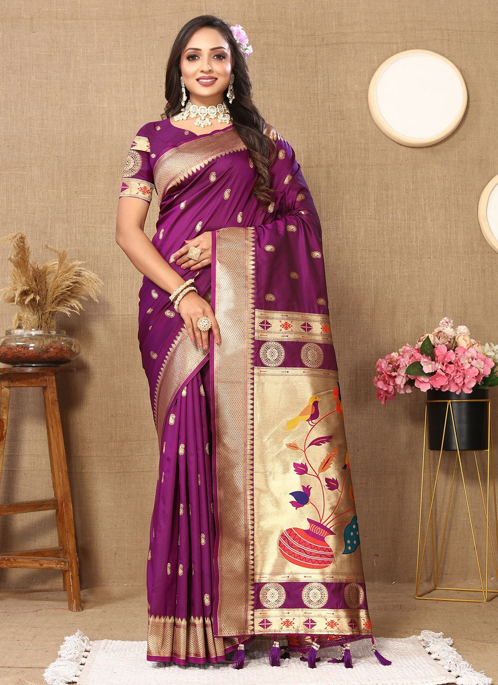 Classic Weaving Zari Silk Saree - S6196