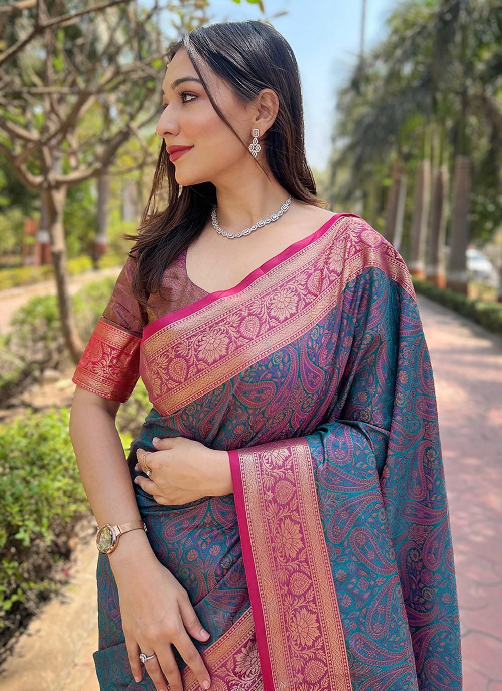 Classic Woven Silk Saree - S7845