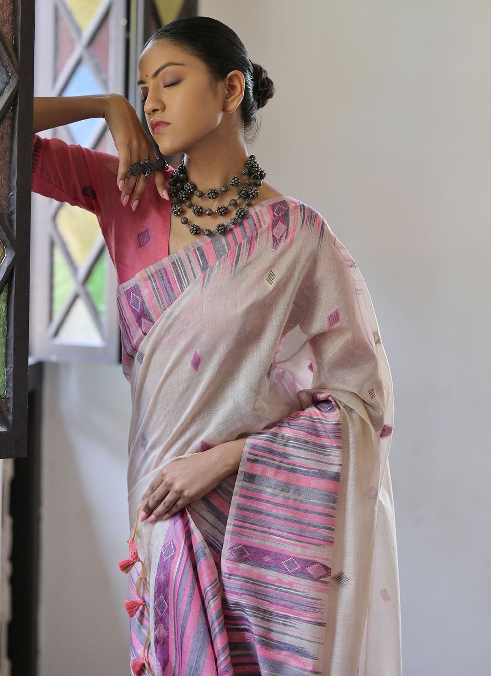 Classic Woven Cotton Saree - S6664