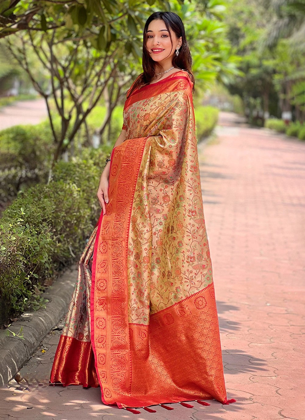 Traditional Meenakari Silk Saree - S8024