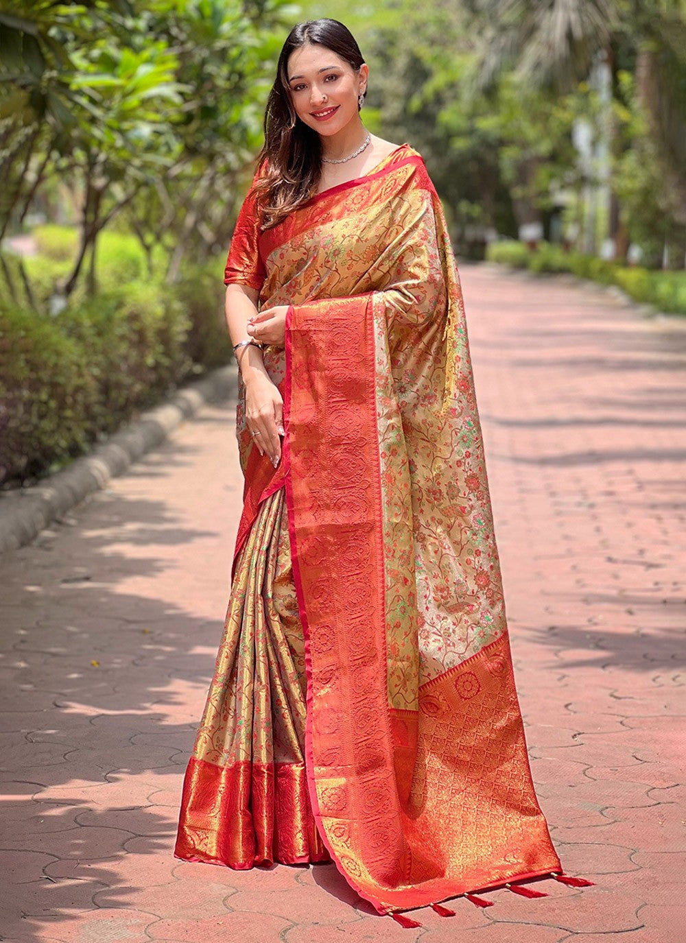 Traditional Meenakari Silk Saree - S8024