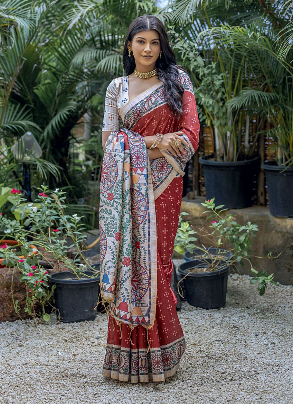 Trendy Woven Tussar Silk Saree - S4897