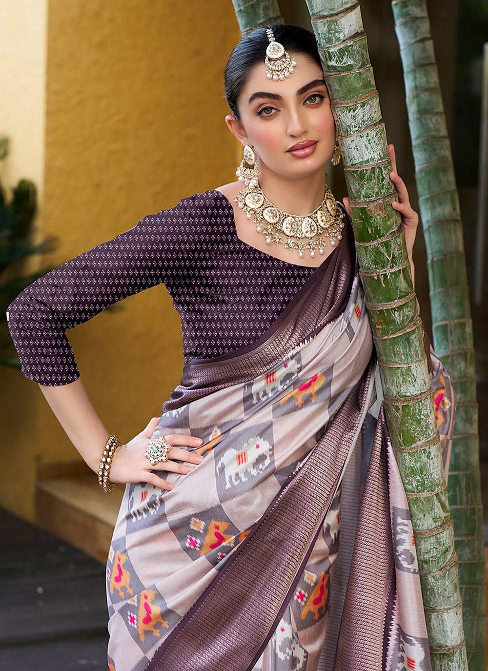 Digital Print, Woven Pure Crepe Saree - S11791