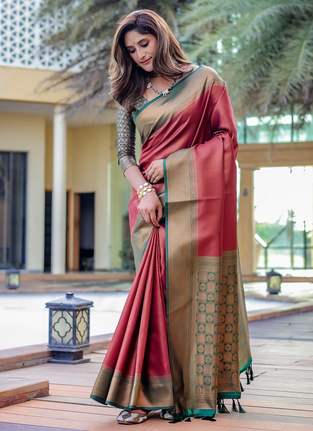 Woven, Zari Kanjivaram Silk Saree - S12324