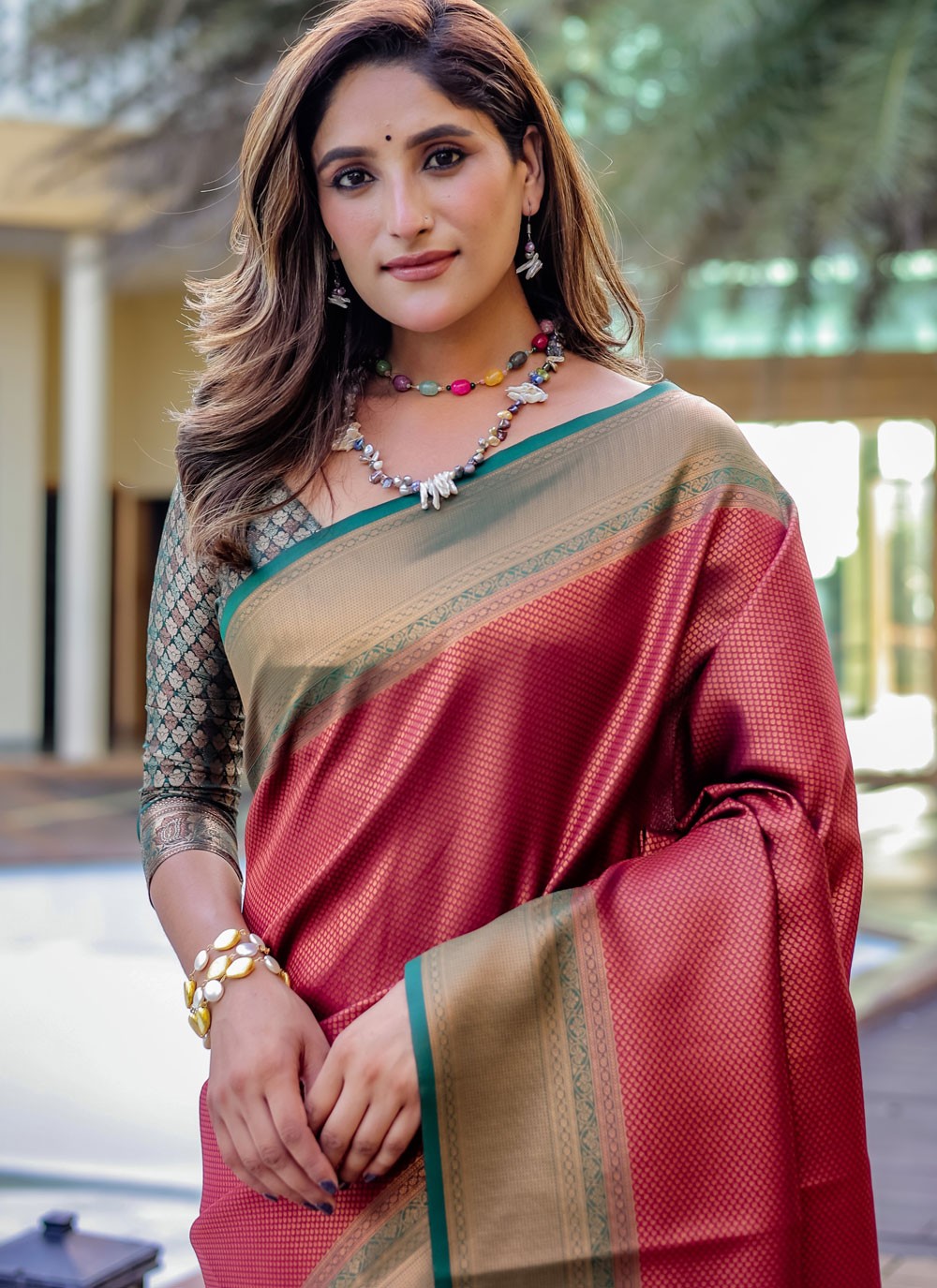 Woven, Zari Kanjivaram Silk Saree - S12324