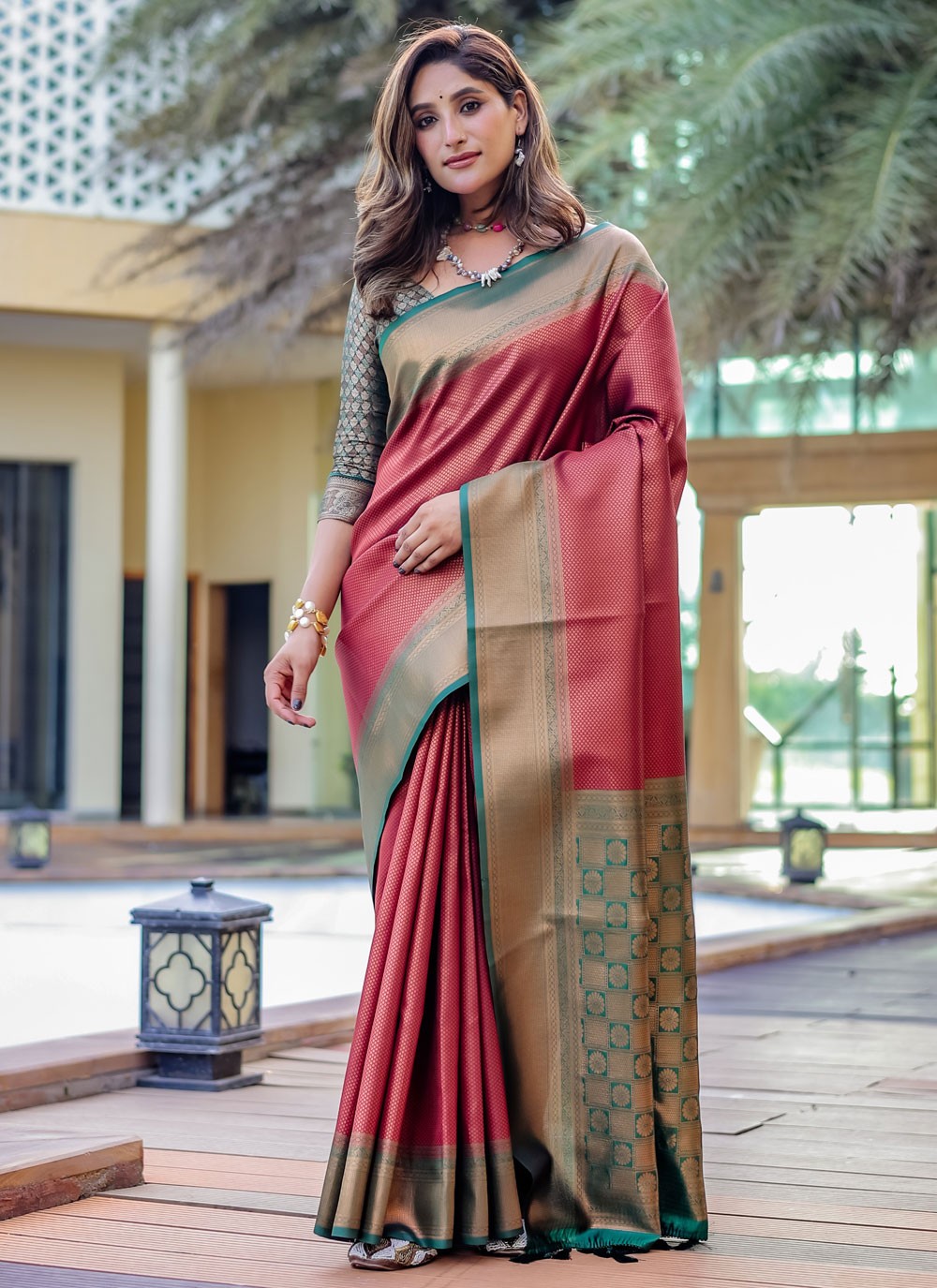 Woven, Zari Kanjivaram Silk Saree - S12324