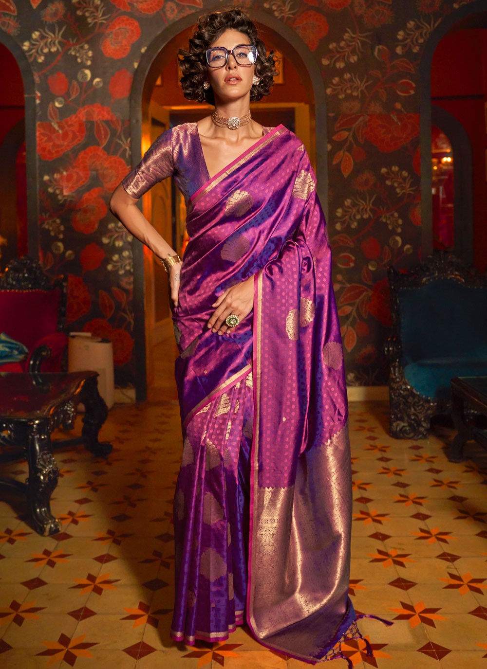 Classic Woven Handloom Silk Saree - S9191