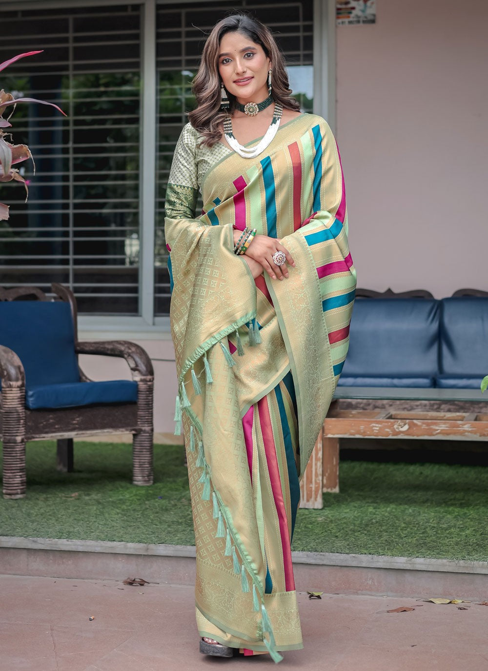 Traditional Woven Sea Green Kanjivaram Silk S12524