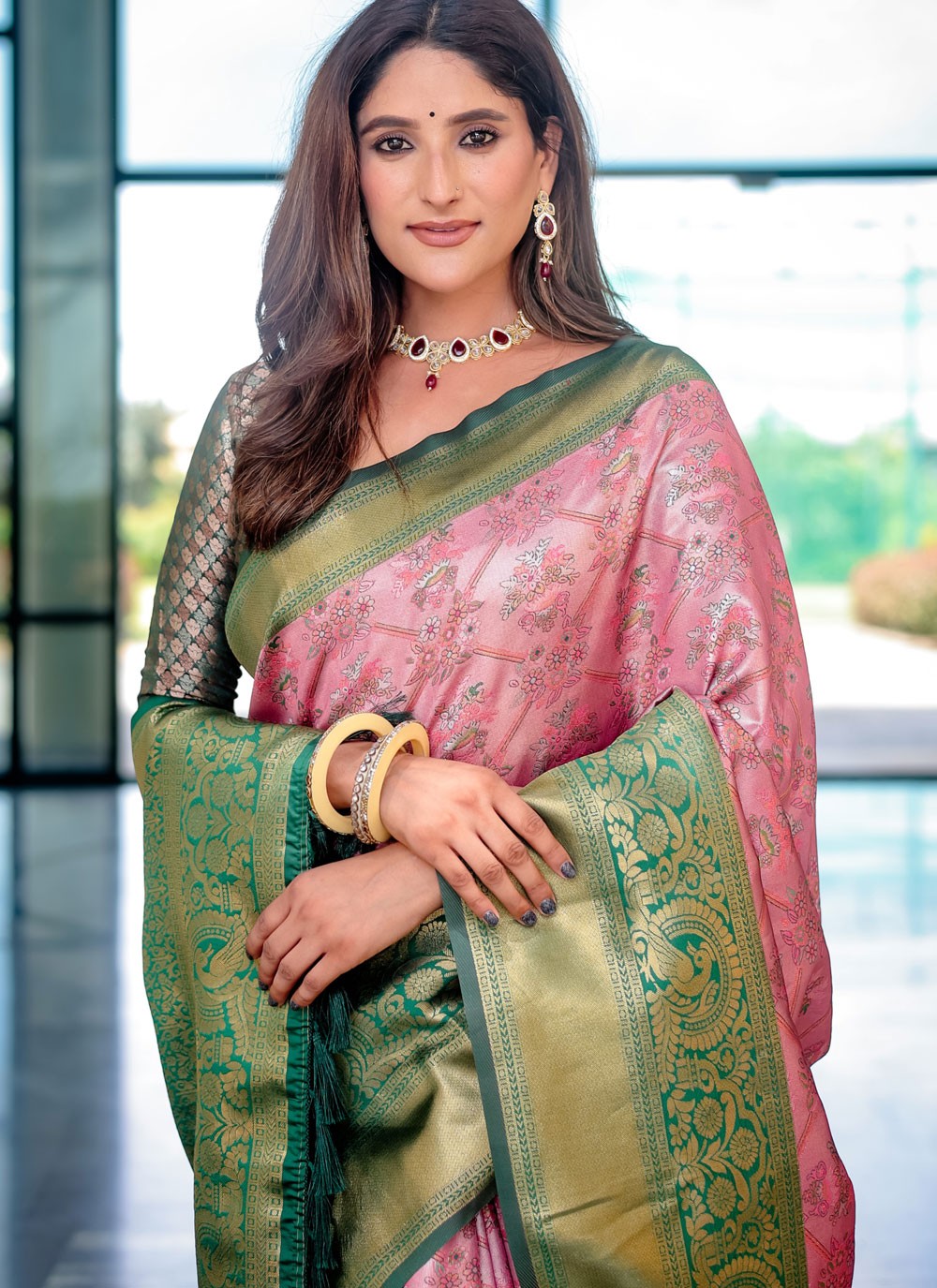 Woven, Zari Kanjivaram Silk Saree - S12324