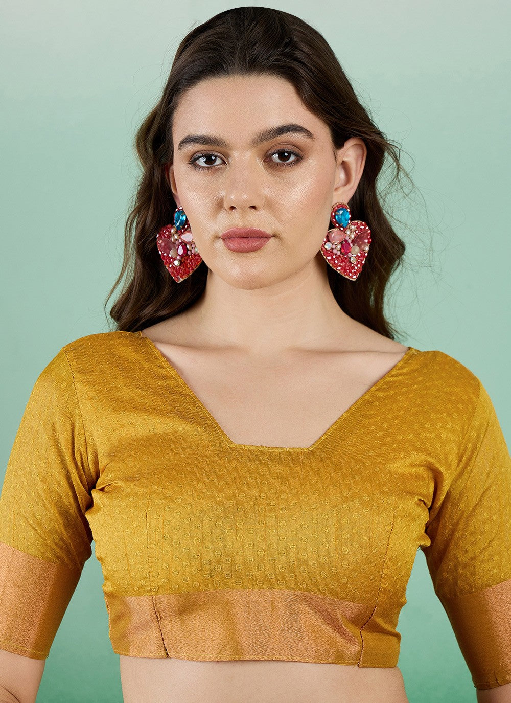 Casual Woven Khadi, Organza Saree - S7198