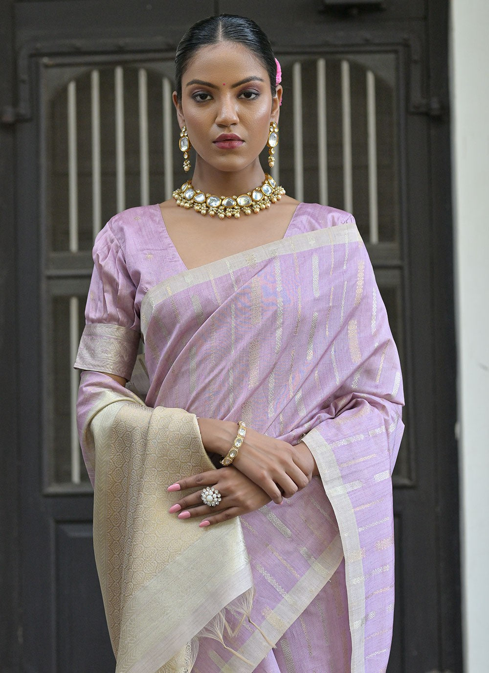 Classic Woven Tussar Silk Saree - S6505