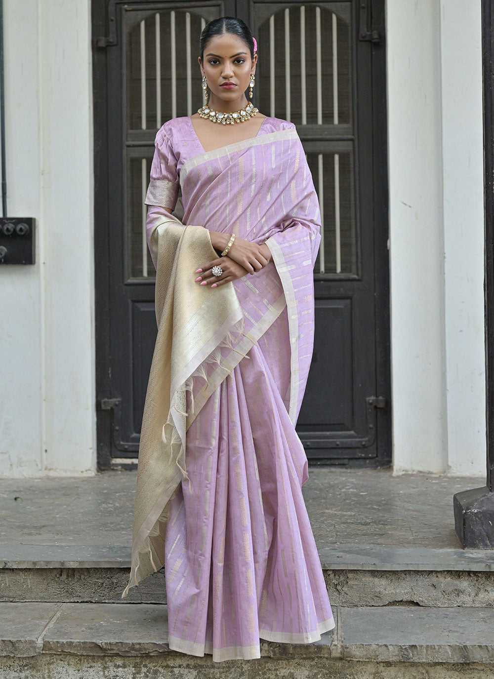 Classic Woven Tussar Silk Saree - S6505