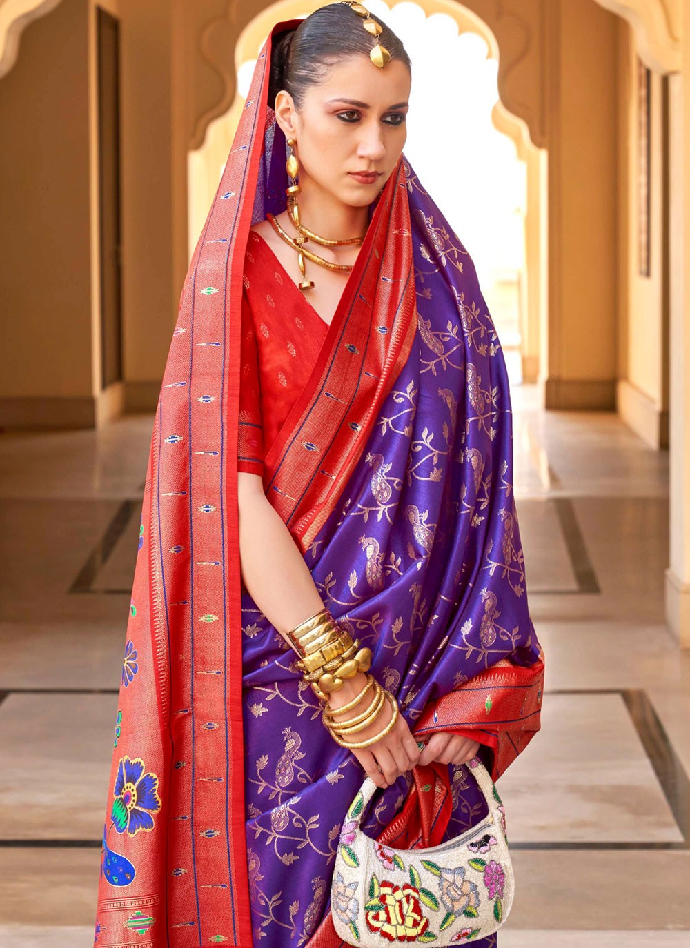 Casual Woven Silk Saree - S6088