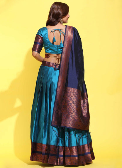 Woven Silk A - Line Lehenga - L2491