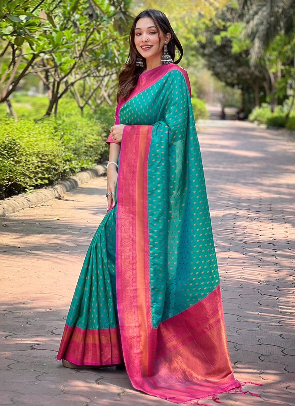 Casual Woven Silk Violet Saree - S11351