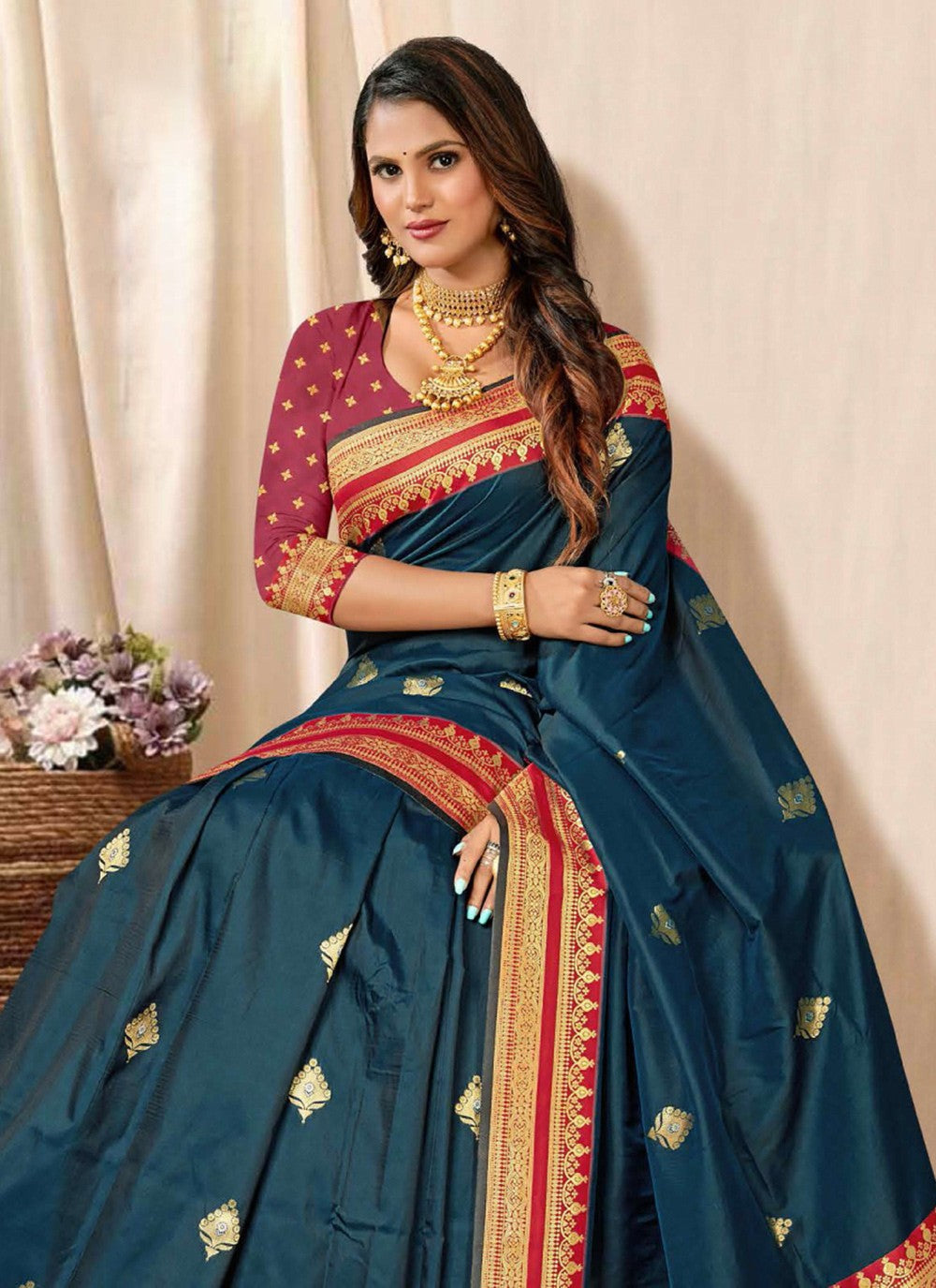 Traditional Woven Silk Saree - S7364
