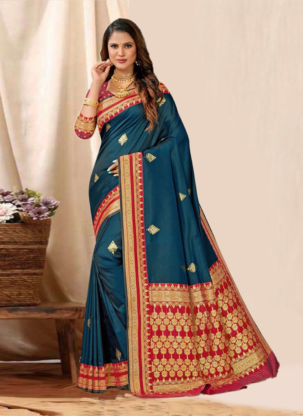 Traditional Woven Silk Saree - S7364