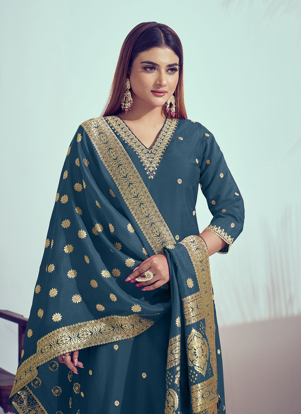 Cord Silk Salwar Suit - T4664