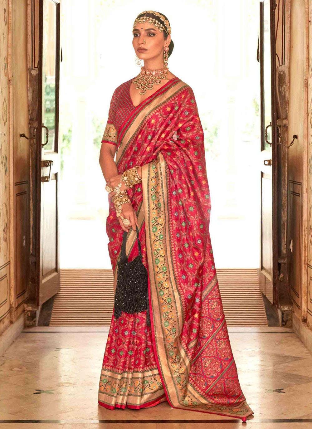 Classic Printed Silk Saree - S3851