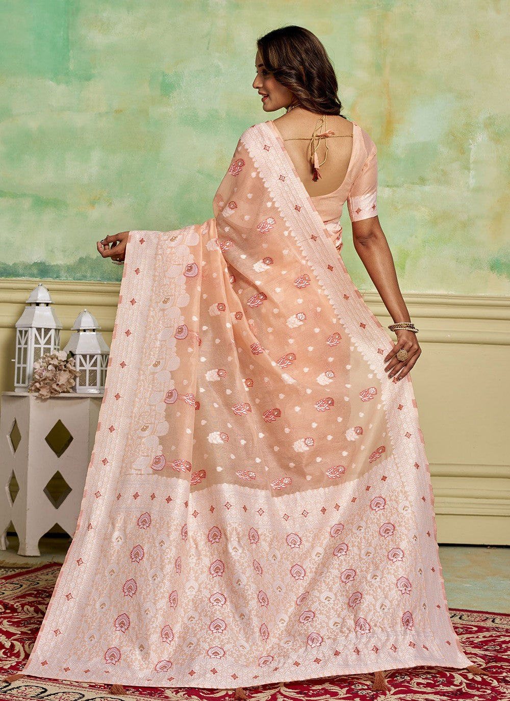 Woven Cotton Saree - S11650