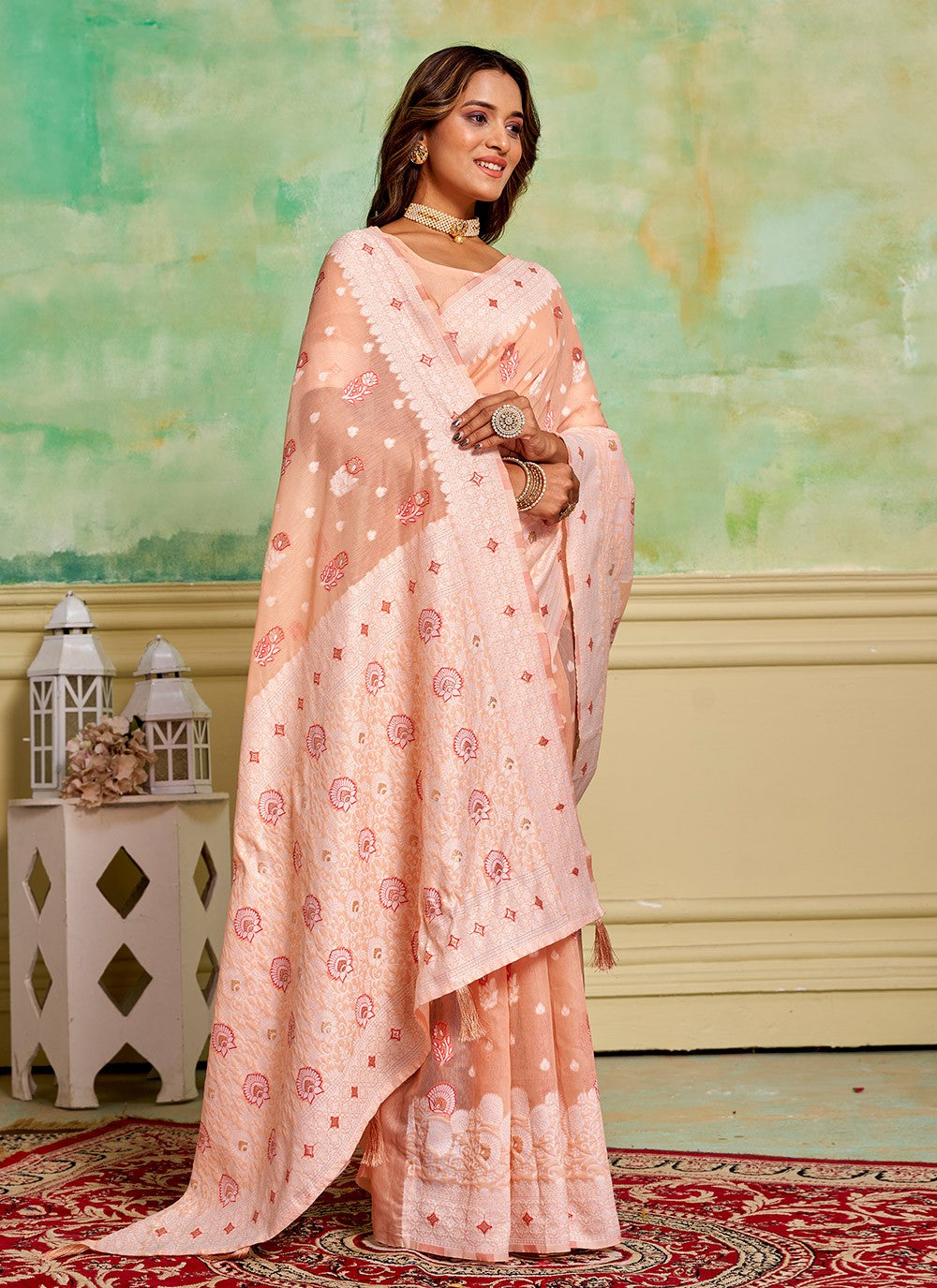 Woven Cotton Saree - S11650