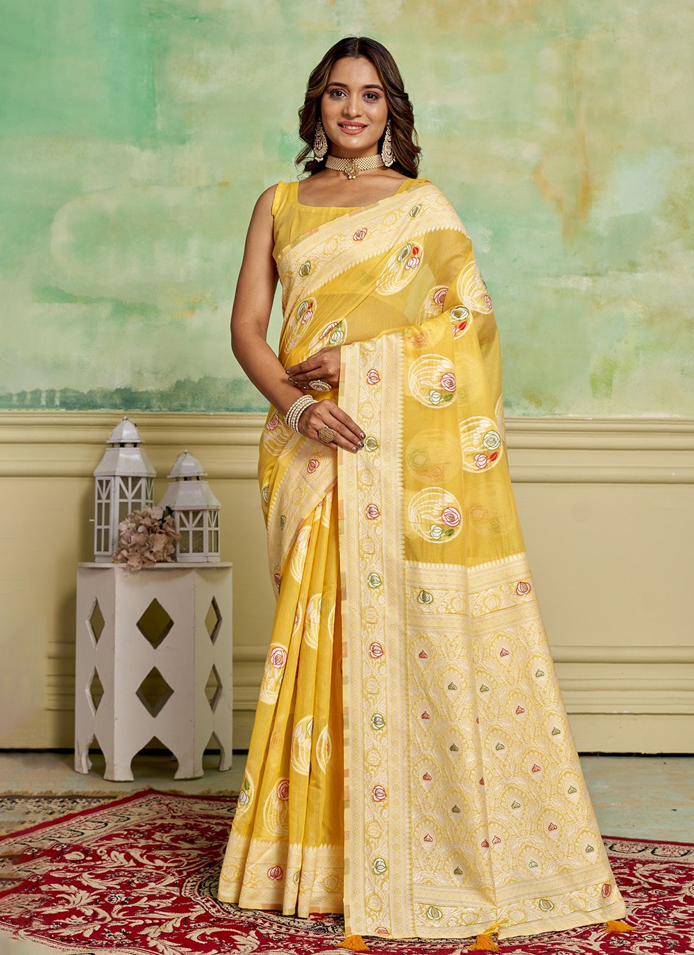 Woven Cotton Saree - S11676