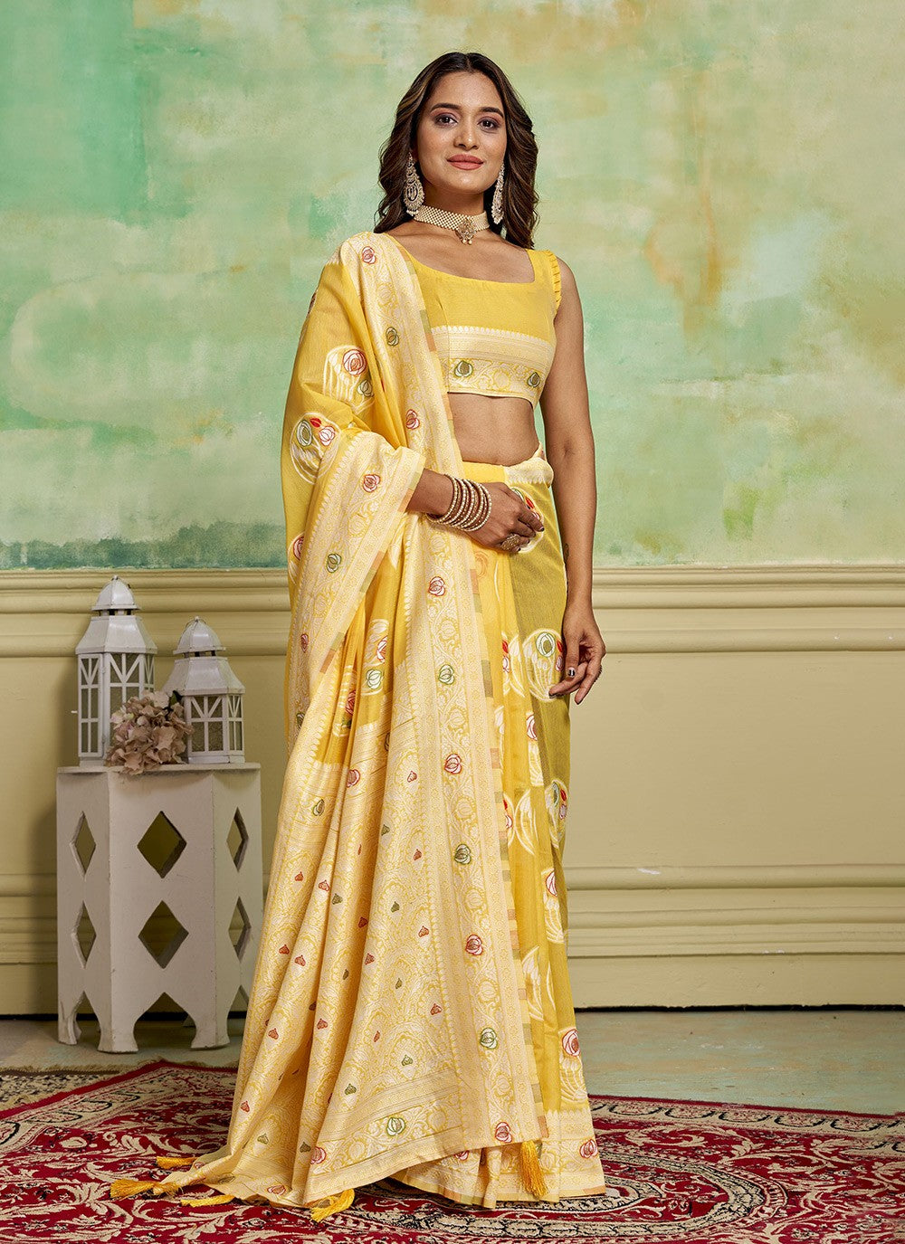 Woven Cotton Saree - S11676