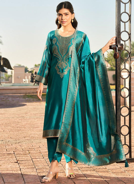 Archive Woven 316151 Turquoise T6639