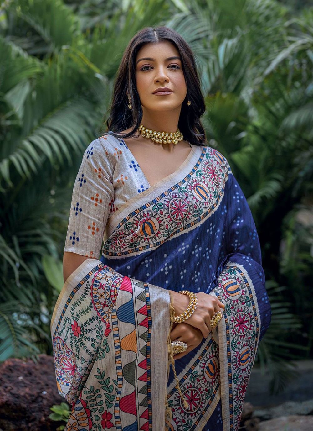 Trendy Woven Tussar Silk Saree - S4897