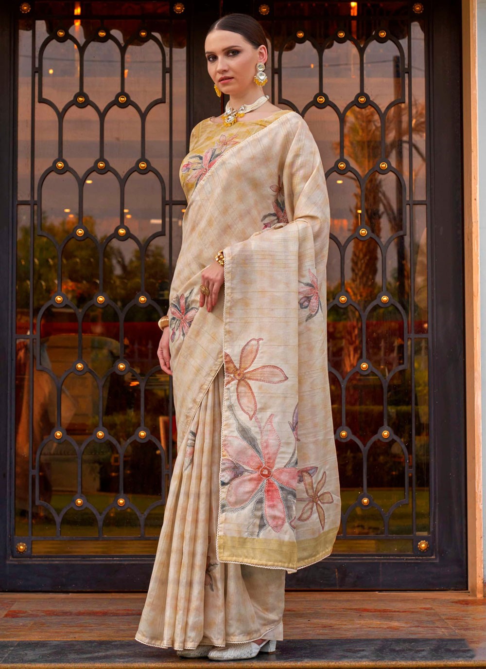 Classic Printed Silk Saree - S8450