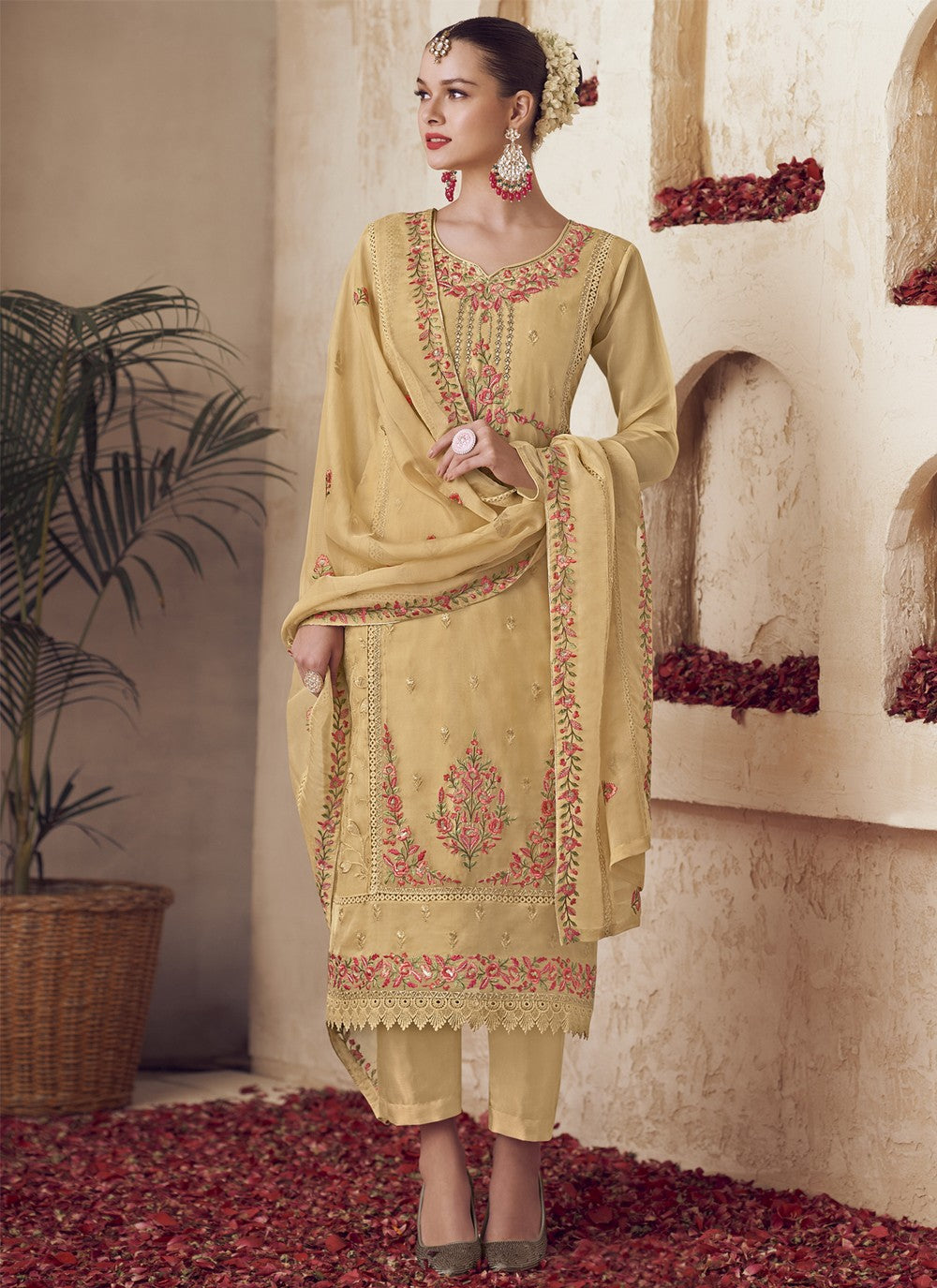 Organza Salwar Suit - T1319