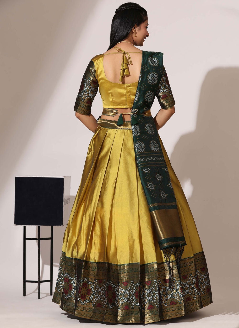 Weaving Zari Silk A - Line Lehenga - L2966