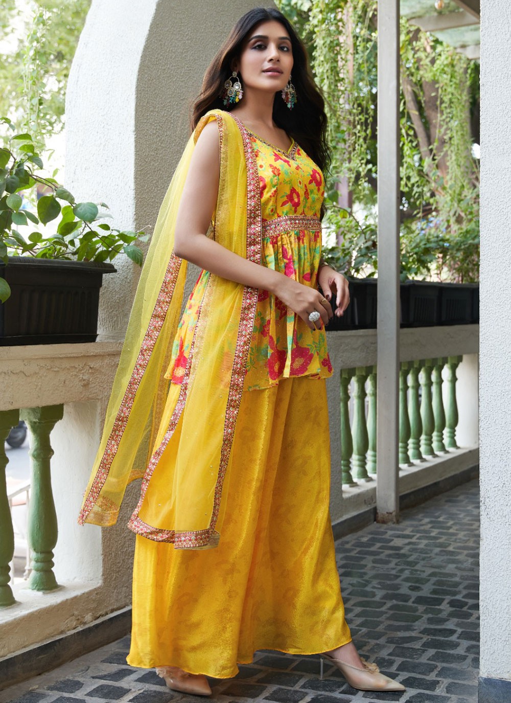 Lace Chiffon Salwar Suit - T4486