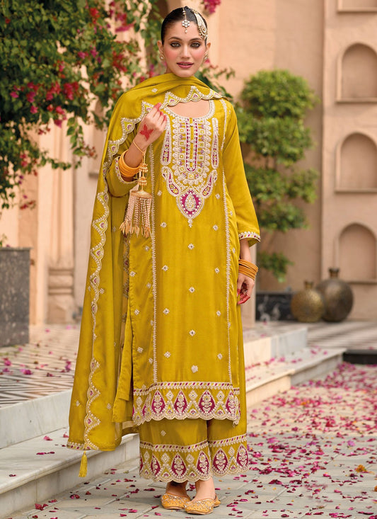 Archive Embroidered, Mirror, Zari 316668 Yellow T6780