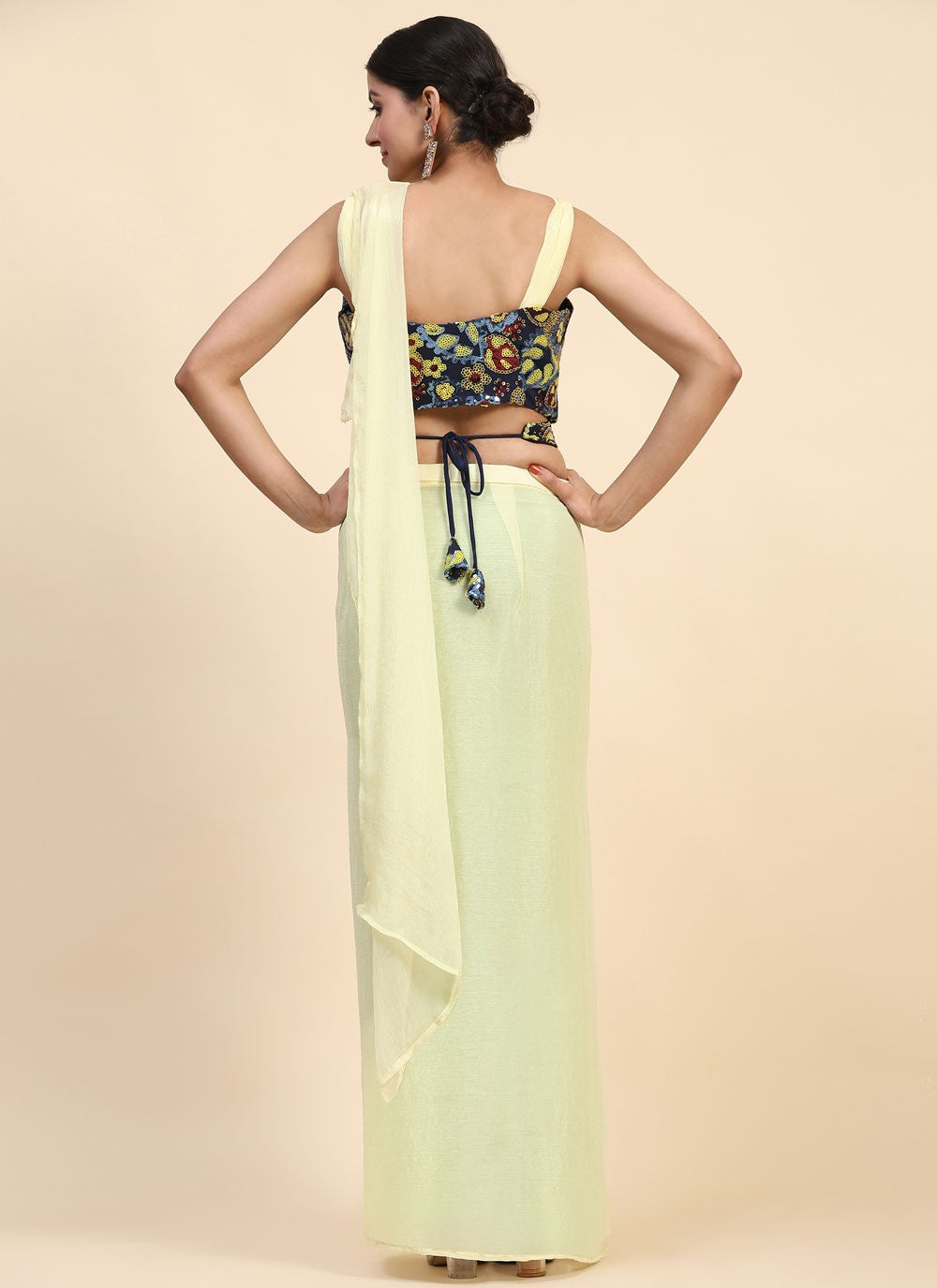 Trendy Embroidered Shimmer Saree - S5571