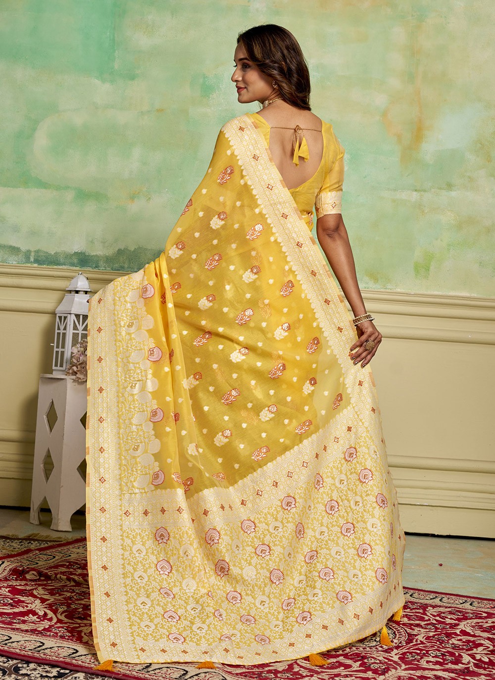 Woven Cotton Saree - S11650