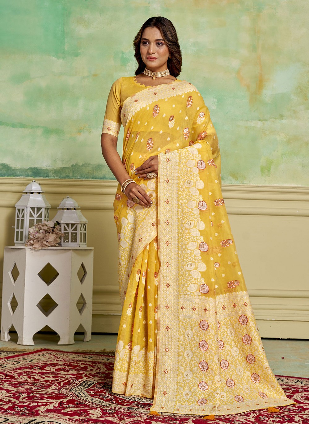 Woven Cotton Saree - S11650