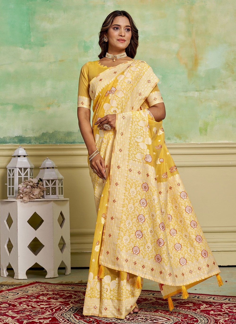 Woven Cotton Saree - S11650