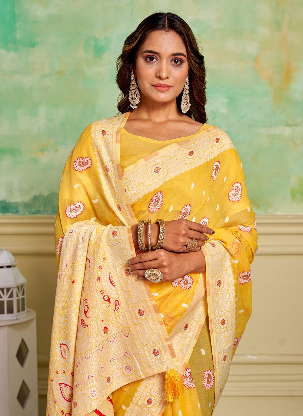 Woven Cotton Saree - S11881